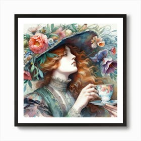 Lady In A Hat Art Print