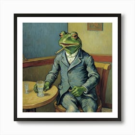 Bar Fights and Frogs in Bowties Frog In A Suit Art Print