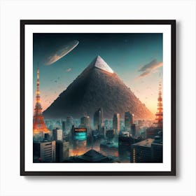 Futuristic Cityscape 1 Art Print