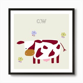 Cute cow print Art Print