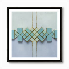 Blue And Gold 1 Art Print