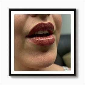 Close Up Of A Woman'S Lips Art Print