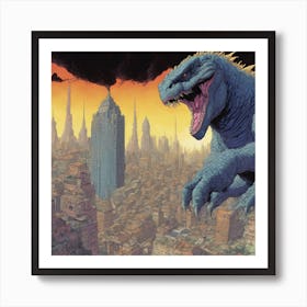 Godzilla 10 Art Print