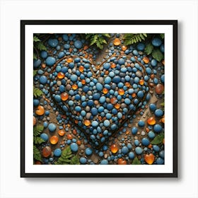 Heart Of Pebbles Art Print