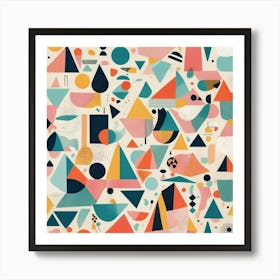 Abstract Geometric Pattern art print 1 Art Print