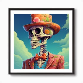 Day Of The Dead Skeleton 2 Art Print