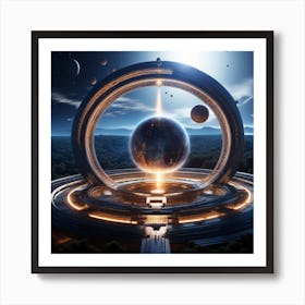 Futuristic Spaceship 58 Art Print