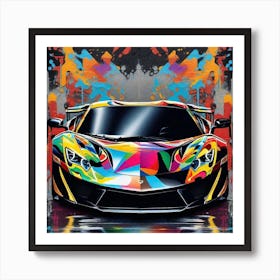 Splatter Car 15 Art Print