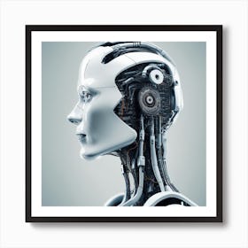 Portrait Of A Robot 3 Art Print