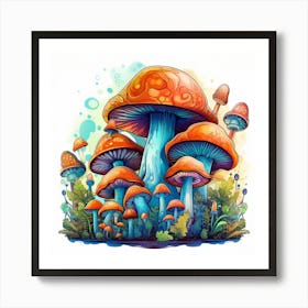 Psychedelic Mushrooms 1 Art Print