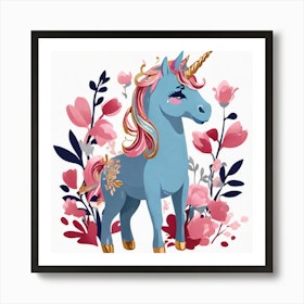 Cute Unicorn 1 Art Print by AscendedLight - Fy