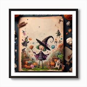 Halloween Witch Art Print