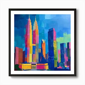 Abstract Travel Collection Kuala Lumpur Malaysia 1 Art Print