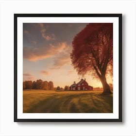 Sunset In Sweden Art Print