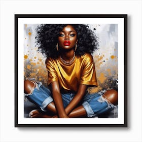 Afro Girl 73 Art Print