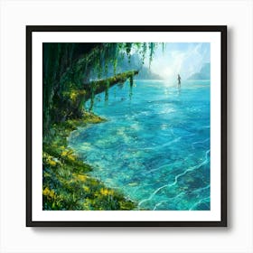  into the water living room and bed room art print painting Art Print