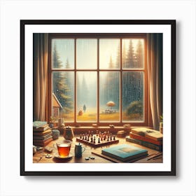 Chess Game Art Print