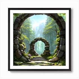 Archway In The Forest Art Print