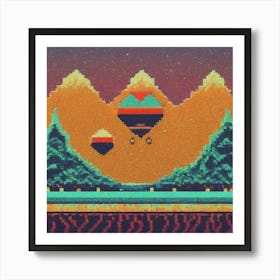 Pixel Art Art Print