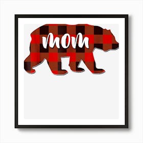 Red Plaid Mom Buffalo Matching Family Mama Pajama Christmas Art Print