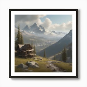 Mountain Village Art Print