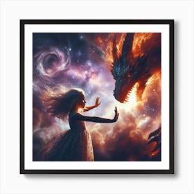 The little girl advised the demon 1 Art Print