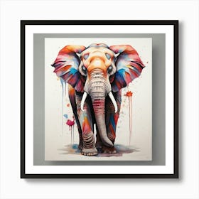 Elephant Painting 3 Art Print