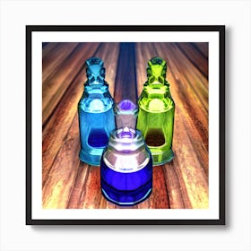 Three Glass Bottles Art Print