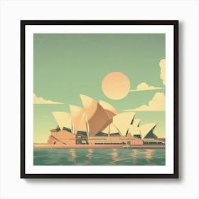 A Sydney Opera House In Sydney Lofi Illustration 1719930042 1 Art Print