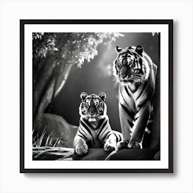 Tiger Family Art Print