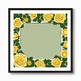 Yellow Roses Frame 13 Art Print