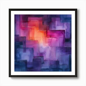 Abstract Watercolor Painting 1 Art Print