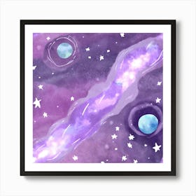 Galaxy purple 1 Art Print