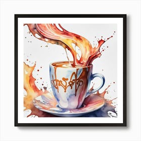 Coffee Painting Art Print