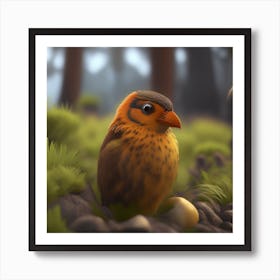 Bird In The Forest Poster