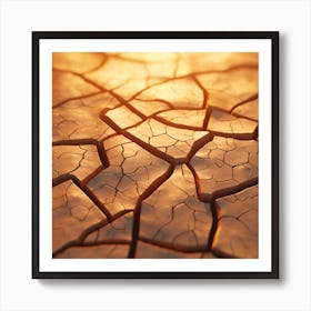 Dry Cracked Earth 1 Art Print