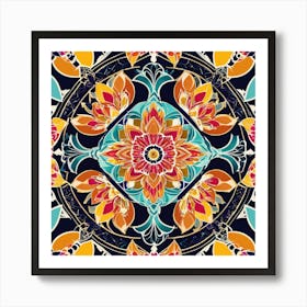 Floral Mandala Art Print