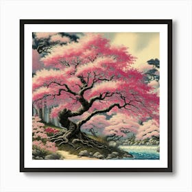 Cherry Blossom Trees In Full Bloom (12) Art Print