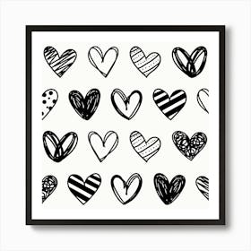 Heart Doodles Art Print