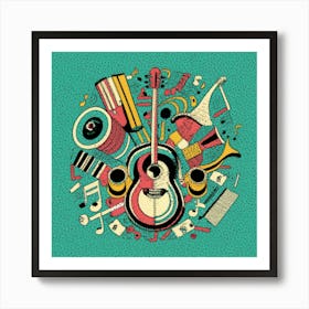 Acoustic Guitar Art Print