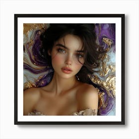 Beautiful Woman Posing Art Print