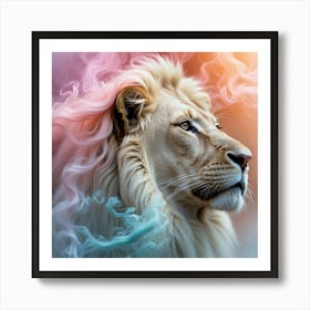 Colors and lion Art Print