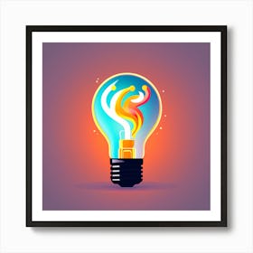 Light Bulb Art Print