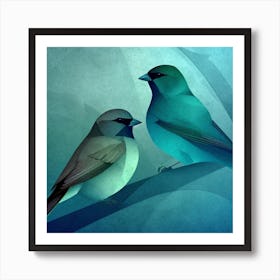 Firefly A Modern Illustration Of 2 Beautiful Sparrows Together In Neutral Colors Of Taupe, Gray, Tan 2023 11 23t013102 Art Print