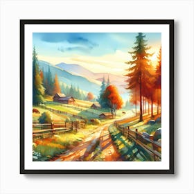 Country Landscape Art Print