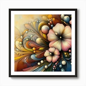 Abstract Flower Painting 15 Art Print