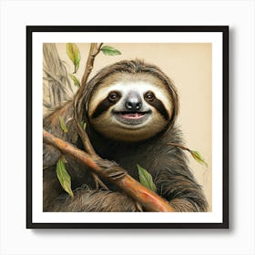 Sloth 54 Art Print