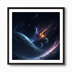 Planets In Space Art Print