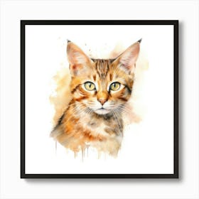 German Rex Cat Portrait 3 Art Print