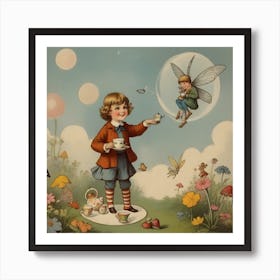 Fairy Tea Party Art Print